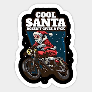 Skateboard Santa Claus Christmas Sticker